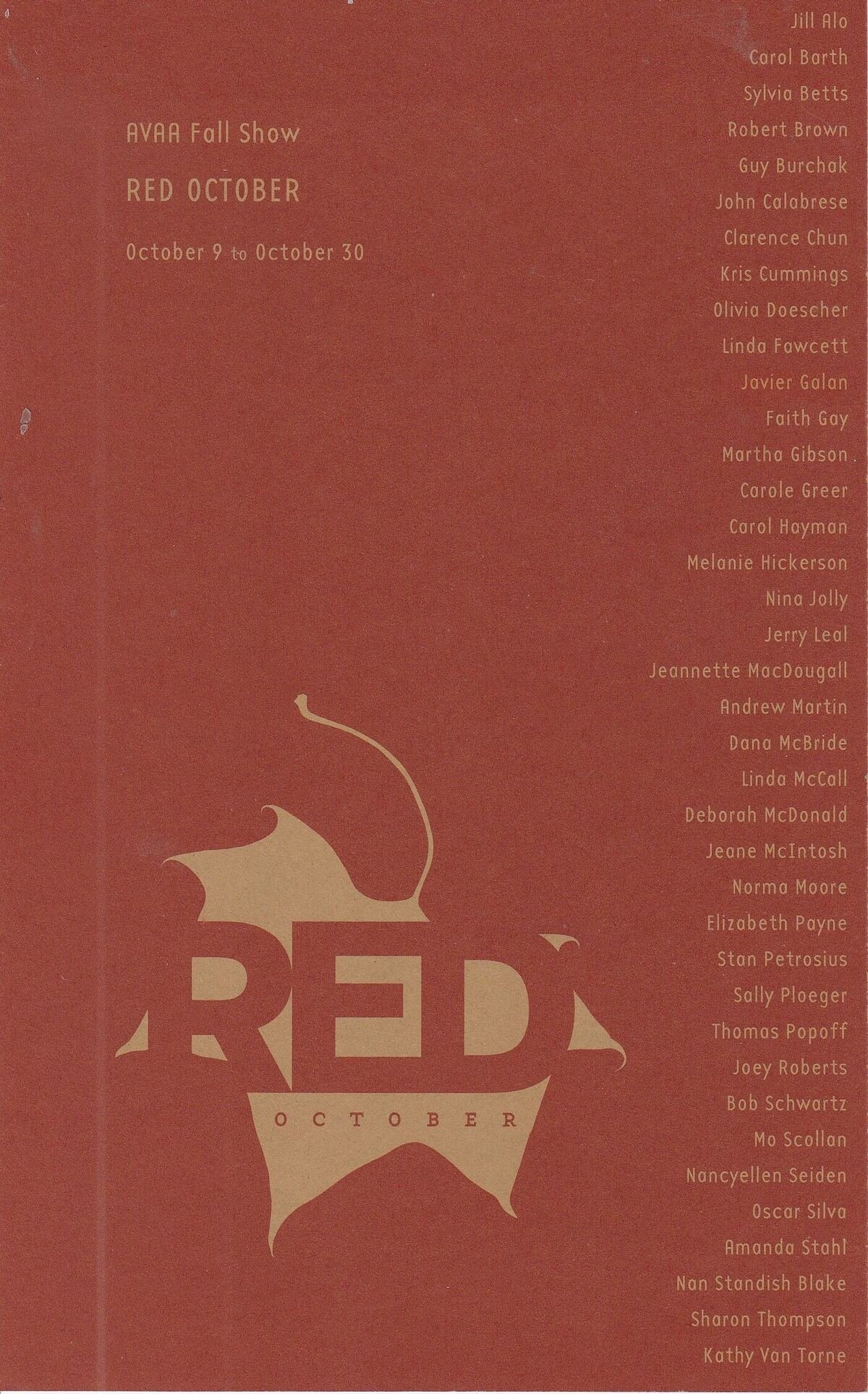 1999 — AVAA Fall Show: Red October