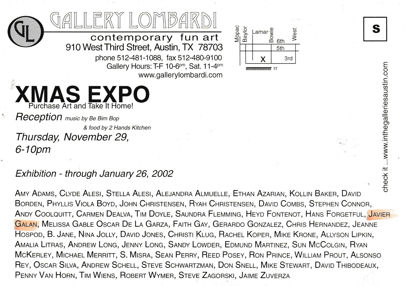 2002 — XMAS EXPO roster (Javier Galán)